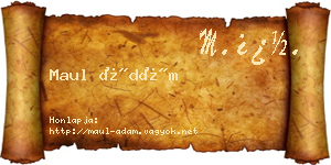 Maul Ádám névjegykártya